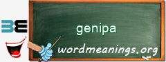 WordMeaning blackboard for genipa